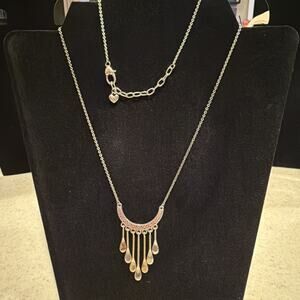 Brighton Marrakech Oasis Crescent Sterling Silver Plated Necklace 22-24"